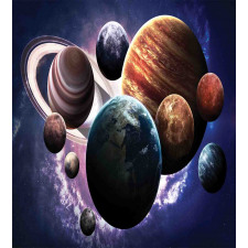 Milky Way Planets Space Duvet Cover Set