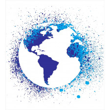 Globe Ink Effect Map Duvet Cover Set
