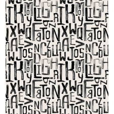 Grunge Letters Pattern Duvet Cover Set