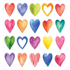 Watercolor Heart Romance Duvet Cover Set