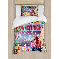 Old Torn Poster Effect Duvet Cover Set