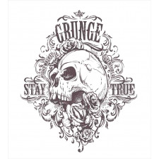Skull Rose Grunge Duvet Cover Set