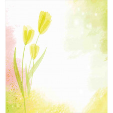 Tulip Flower Watercolor Duvet Cover Set