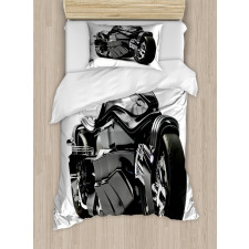 Future Ride Motorcycle Duvet Cover Set