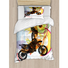 Performing Biker Duvet Cover Set