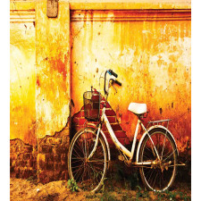 Bike Rusty Cracked Wall Duvet Cover Set