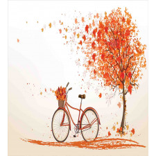 Orange Autumn Tree Duvet Cover Set