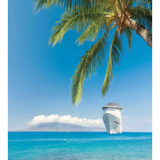 Cruise Ship Palm Tree Duvet Cover Set