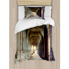 Corridor Concrete Rustic Duvet Cover Set