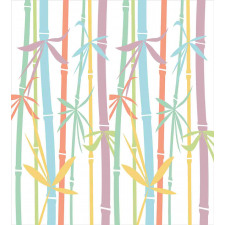 Colorful Bamboo Tree Duvet Cover Set