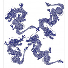 Japanese Dragons Mythical Duvet Cover Set