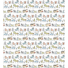 Cartoon Village Animals Duvet Cover Set