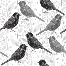 Birds and Floral Patterns Duvet Cover Set