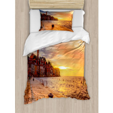 Sunset Seashore Coast Duvet Cover Set