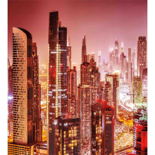 Dubai Night Cityscape Duvet Cover Set