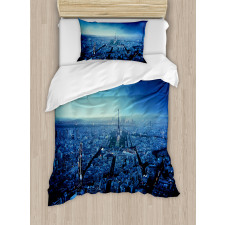 Eiffel Tower Cityscape Duvet Cover Set