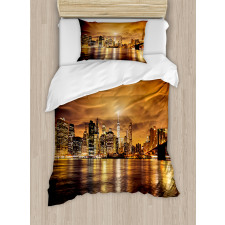 Manhattan at Sunset Duvet Cover Set