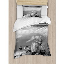 Rock in Lake Shore Duvet Cover Set