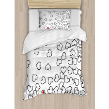 Wedding Heart Shape Duvet Cover Set