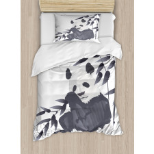 Panda in Zoo Chinese Duvet Cover Set