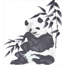 Panda in Zoo Chinese Duvet Cover Set