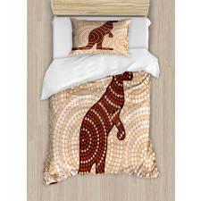 Kangaroo with Dots Duvet Cover Set