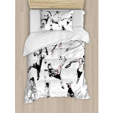 Various Sports Athletes Duvet Cover Set