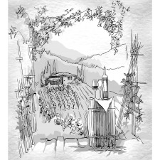 Valley Winery House Art Duvet Cover Set