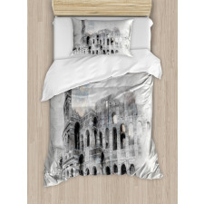 Colosseum Rome Sketch Duvet Cover Set