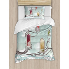 Mirrors over Tree Duvet Cover Set