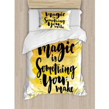 Motivating Words Duvet Cover Set