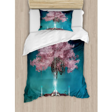 Pink Blossom Art Duvet Cover Set