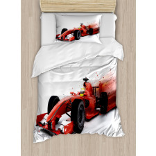 Formula Auto Racing Design Duvet Cover Set
