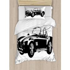 Classic Car Silhouette Duvet Cover Set