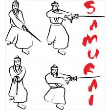 Samurai Katana Asian Duvet Cover Set