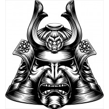 Samurai Mask Martial Duvet Cover Set