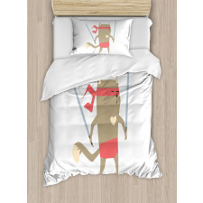 Samurai Figh Kitty Ninja Duvet Cover Set