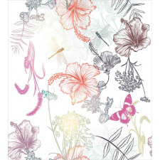 Hibiscus Moth Ornate Duvet Cover Set