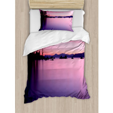 Hazy Calm Lake Tahoe Duvet Cover Set