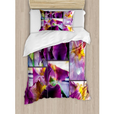 Blooming Iris Flowers Duvet Cover Set