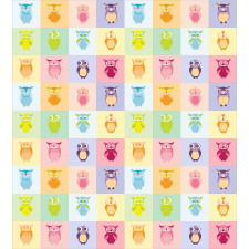Colorful Owl Kids Duvet Cover Set
