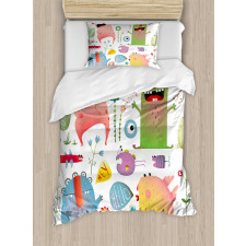 Imaginary Creatures Fun Duvet Cover Set