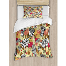 Aboriginal Masks Duvet Cover Set