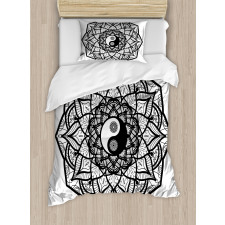 Ying Yang Black White Duvet Cover Set