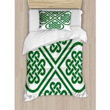 Monochrome Clover Art Duvet Cover Set