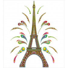 Eiffel Fireworks Duvet Cover Set