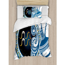 Aquarius Sign Duvet Cover Set