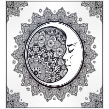 Boho Star Moon Mandala Duvet Cover Set