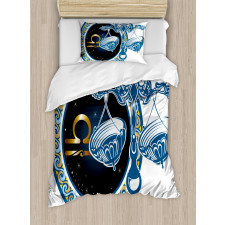 Libra Sign Astrological Duvet Cover Set