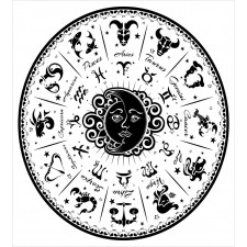 Black White Zodiac Duvet Cover Set